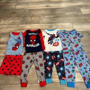 Boys 2T/3T spiderman pajamas lot